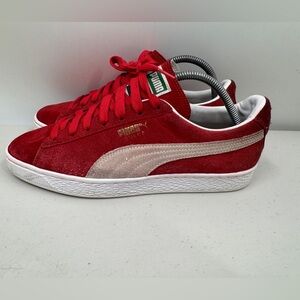 Puma Suede Classic XXI Men's Sneakers Sz 9.5 Athletic Shoe Red Trainers #1502